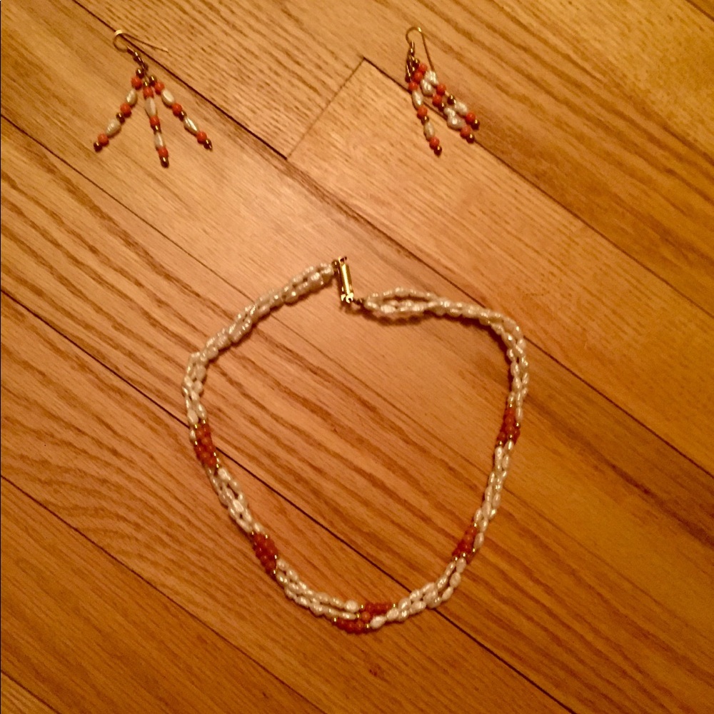 Vintage Freshwater Pearl and Coral Jewelry 🐚 - Picture 3 of 3